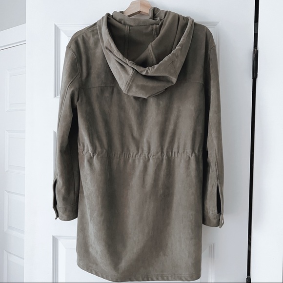 ZARA TRF Green Suede Utility Jacket - Picture 5 of 9